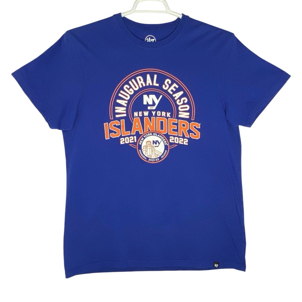 New York Islanders NHL T-Shirt Blue Inaugural Season 2021-2022 UBS Arena Large